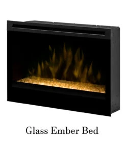 53" Dimplex Hadley Walnut Media Console Electric Fireplace - GDDS25-1307WN -Electric Radiators Direct Glass20Ember20Bed