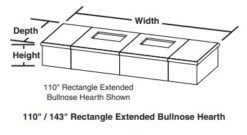 76" Reduced Cordova Outdoor Fireplace -Electric Radiators Direct Hearth201