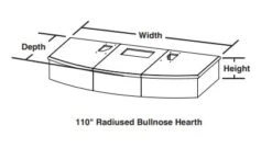 76" Cordova Classic Outdoor Fireplace -Electric Radiators Direct Hearth202 1
