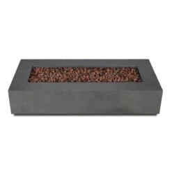 70" Aegean Weathered Slate Large Rectangle Fire Table W/ Conversion Kit -Electric Radiators Direct OTHER20TABLE209