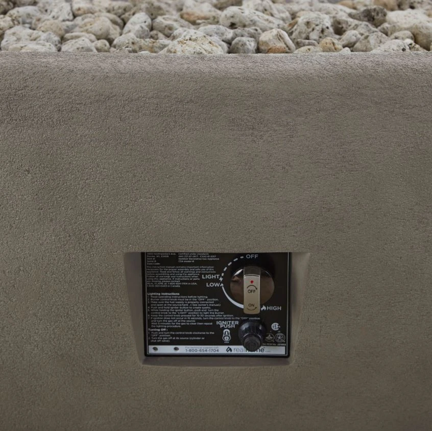 58" Glacier Gray Riverside Large Oval LP Fire Bowl 7 58" Glacier Gray Riverside Large Oval LP Fire Bowl - Image 5