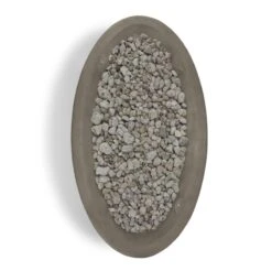 58" Glacier Gray Riverside Large Oval LP Fire Bowl 20 58" Glacier Gray Riverside Large Oval LP Fire Bowl -Electric Radiators Direct Riverside20Gray201