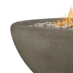 58" Glacier Gray Riverside Large Oval LP Fire Bowl 22 58" Glacier Gray Riverside Large Oval LP Fire Bowl -Electric Radiators Direct Riverside20Gray205