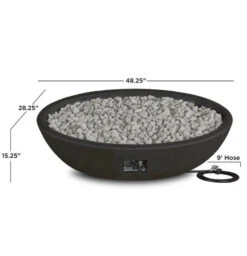 48" Riverside Oval Fire Bowl - Glacier Gray -Electric Radiators Direct Riverside20Oval203