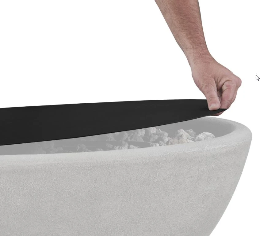 58" Glacier Gray Riverside Large Oval LP Fire Bowl 11 58" Glacier Gray Riverside Large Oval LP Fire Bowl - Image 9