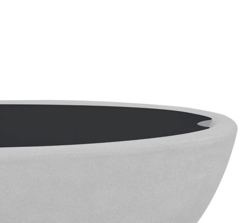 58" Glacier Gray Riverside Large Oval LP Fire Bowl 10 58" Glacier Gray Riverside Large Oval LP Fire Bowl - Image 8