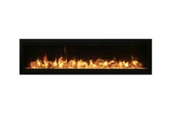 Amantii Symmetry Smart 60" Electric Fireplace -Electric Radiators Direct SYM6020CHUNKS20YELLOW20FLAME MG 1731