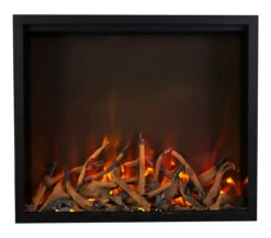 48" Traditional Smart Series Electric Indoor / Outdoor Fireplace -Electric Radiators Direct TRD4820FRONT20DRIFT20YELLOW20FLAME202392892028229