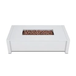 42" Keenan White LP Firepit Table -Electric Radiators Direct Table203 01