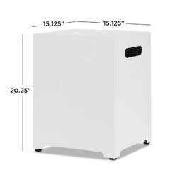 42" Keenan White LP Firepit Table -Electric Radiators Direct White202 1