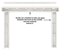48"/56" Zachary Non-Combustible Surround Salt Finish -Electric Radiators Direct Zachary205