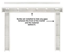 48"/56" Zachary Non-Combustible Surround Salt Finish -Electric Radiators Direct Zachary206