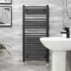 Ecostrad Fina-E Thermostatic Electric Towel Rail - Anthracite -Electric Radiators Direct a digitsl