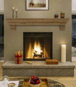 48" / 60" / 72" Celeste Dune Finish Mantel Shelf -Electric Radiators Direct a32