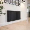 Ecostrad Allerton IQ WiFi Horizontal Double Column Electric Radiator - Anthracite -Electric Radiators Direct allerton iq double h a 1190x600 03