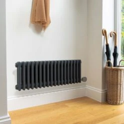 Ecostrad Allerton IQ WiFi Low Triple Column Electric Radiator - Anthracite