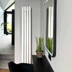 Ecostrad Allora IQ WiFi Vertical Designer Electric Radiator - White 800w (236 X 1780mm) -Electric Radiators Direct allora verticle white 2 2