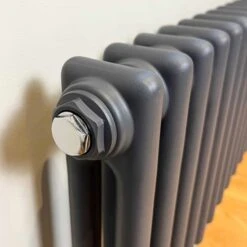 Ecostrad Allerton IQ WiFi Horizontal Double Column Electric Radiator - Anthracite -Electric Radiators Direct anth double details