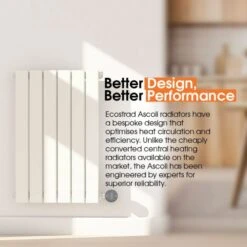Ecostrad Ascoli IQ WiFi Designer Electric Radiator - White 300w (420 X 635mm) -Electric Radiators Direct ascoli better design better performance 5 3