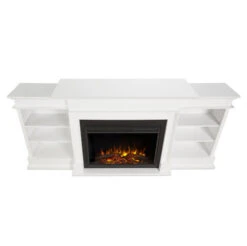 92" Ashton White Electric Fireplace -Electric Radiators Direct ash2
