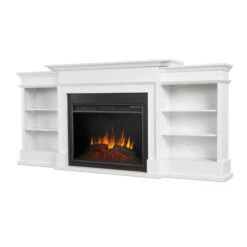 92" Ashton White Electric Fireplace -Electric Radiators Direct ash5