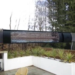 Ecostrad Sunglo Infrared Patio Heater - Black 2kW With Remote -Electric Radiators Direct black1