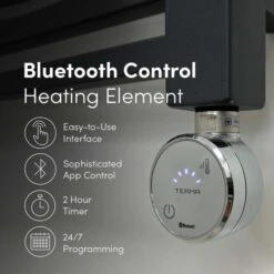 Ecostrad Cube Bluetooth Electric Towel Rail - Anthracite 600w (500 X 1200mm) 10 Ecostrad Cube Bluetooth Electric Towel Rail - Anthracite 600w (500 X 1200mm) -Electric Radiators Direct black or anthracite bluetooth usp 1