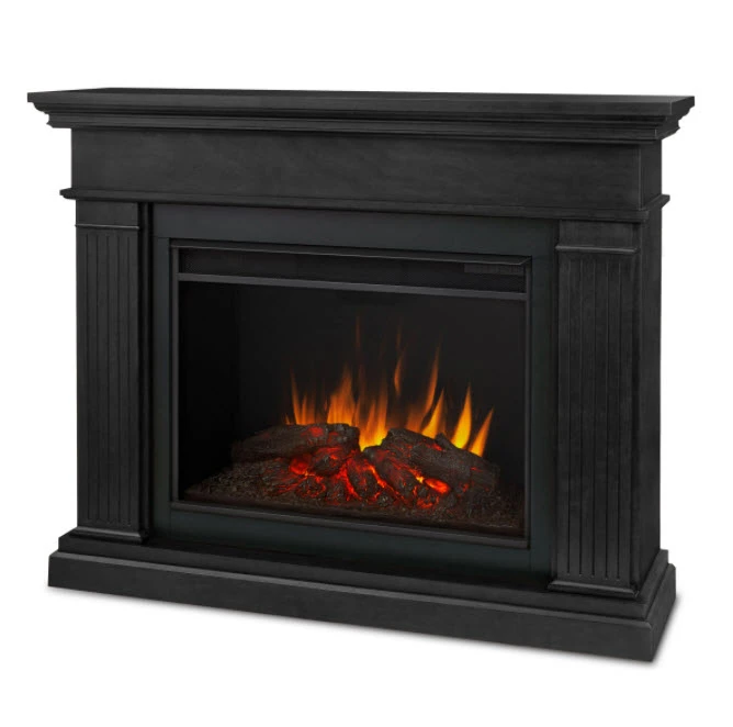 55.5" Centennial Real Flame Black Electric Fireplace 4 55.5" Centennial Real Flame Black Electric Fireplace - Image 2