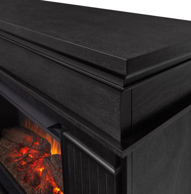 55.5" Centennial Real Flame Black Electric Fireplace 7 55.5" Centennial Real Flame Black Electric Fireplace - Image 5