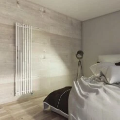 Terma Cane E Vertical Designer Electric Radiator - White 800w (390 X 1900mm) -Electric Radiators Direct cane white 3