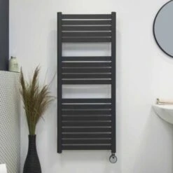 Ecostrad Scala Thermostatic Electric Towel Rail - Anthracite