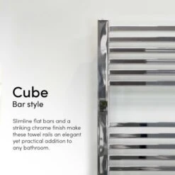 Ecostrad Cube Electric Towel Rail - Chrome -Electric Radiators Direct cube c 3