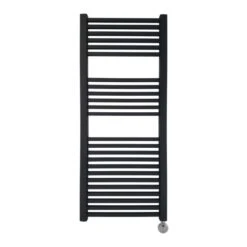 Ecostrad Cube Thermostatic Electric Towel Rail - Anthracite 600w (500 X 1200mm) -Electric Radiators Direct cube thermostatic anthracite front 500x1200 1