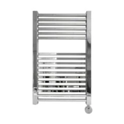 Ecostrad Cube Thermostatic Towel Rail - Chrome 400w (500 X 800mm) -Electric Radiators Direct cube thermostatic chrome front 500x800