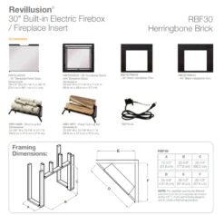 30" Dimplex Revillusion Herringbone With Glass Fireplace -Electric Radiators Direct d7