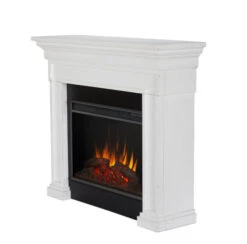 55" Emerson Real Flame White Electric Fireplace 11 55" Emerson Real Flame White Electric Fireplace -Electric Radiators Direct e11
