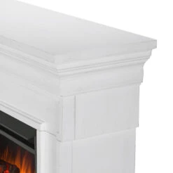 55" Emerson Real Flame White Electric Fireplace 12 55" Emerson Real Flame White Electric Fireplace -Electric Radiators Direct e12