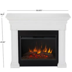 55" Emerson Real Flame White Electric Fireplace 13 55" Emerson Real Flame White Electric Fireplace -Electric Radiators Direct e13