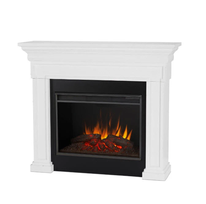 55" Emerson Real Flame White Electric Fireplace 4 55" Emerson Real Flame White Electric Fireplace - Image 2