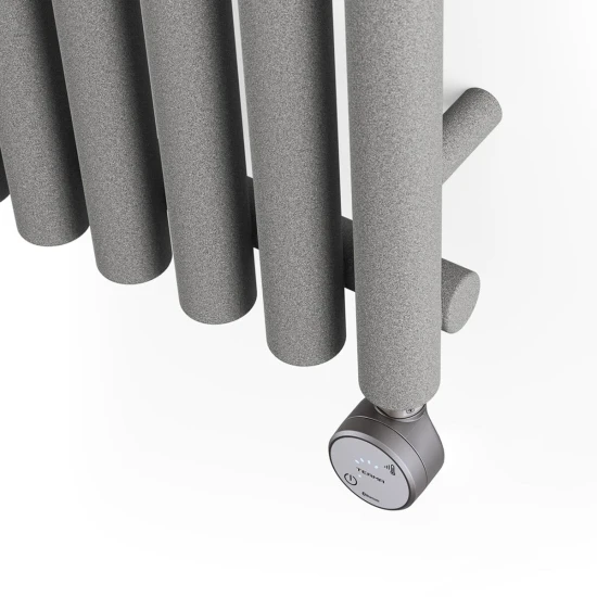 Terma Rolo E Vertical Designer Electric Radiators - Salt 'n' Pepper - Image 5