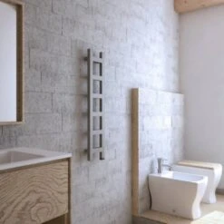 Terma Easy ONE Designer Electric Towel Rail - Grey 200w -Electric Radiators Direct easy one 960x200 sparkling gravel lifestyle 2