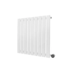 Ecostrad Ascoli IQ WiFi Designer Electric Radiators - White -Electric Radiators Direct ecostrad ascoli designer electric radiator white 600w 630 x 635mm side 1 1