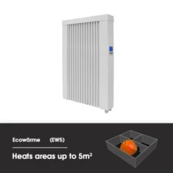 Ecostrad Ecowärme Electric Radiator - White 500w -Electric Radiators Direct ew5 heats