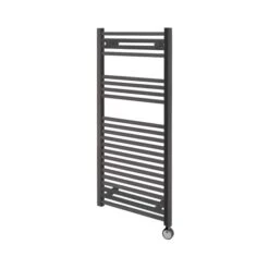 Ecostrad Fina-E Thermostatic Electric Towel Rail - Anthracite -Electric Radiators Direct fina e anthracite
