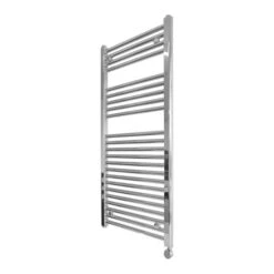 Ecostrad Fina-E Bluetooth Electric Towel Rail - Chrome -Electric Radiators Direct fina e 1100x500 fe b 11 3c cutout angle