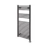 Ecostrad Fina-E Thermostatic Electric Towel Rail - Anthracite 300w (500 X 1100mm) -Electric Radiators Direct fina e anthracite 300w ecostrad element 500x1100mm