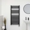 Ecostrad Fina-E Thermostatic Electric Towel Rails - Black -Electric Radiators Direct fina b digital 01