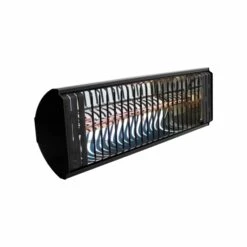 Ecostrad Heatglo Infrared Patio Heater - Black 2kW -Electric Radiators Direct heatglo angled