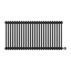 Ecostrad Allerton IQ WiFi Horizontal Double Column Electric Radiator - Anthracite -Electric Radiators Direct horizontal anth 600x1190 1