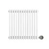 Ecostrad Allerton IQ WiFi Horizontal Double Column Electric Radiator - White 600w (605 X 600mm)